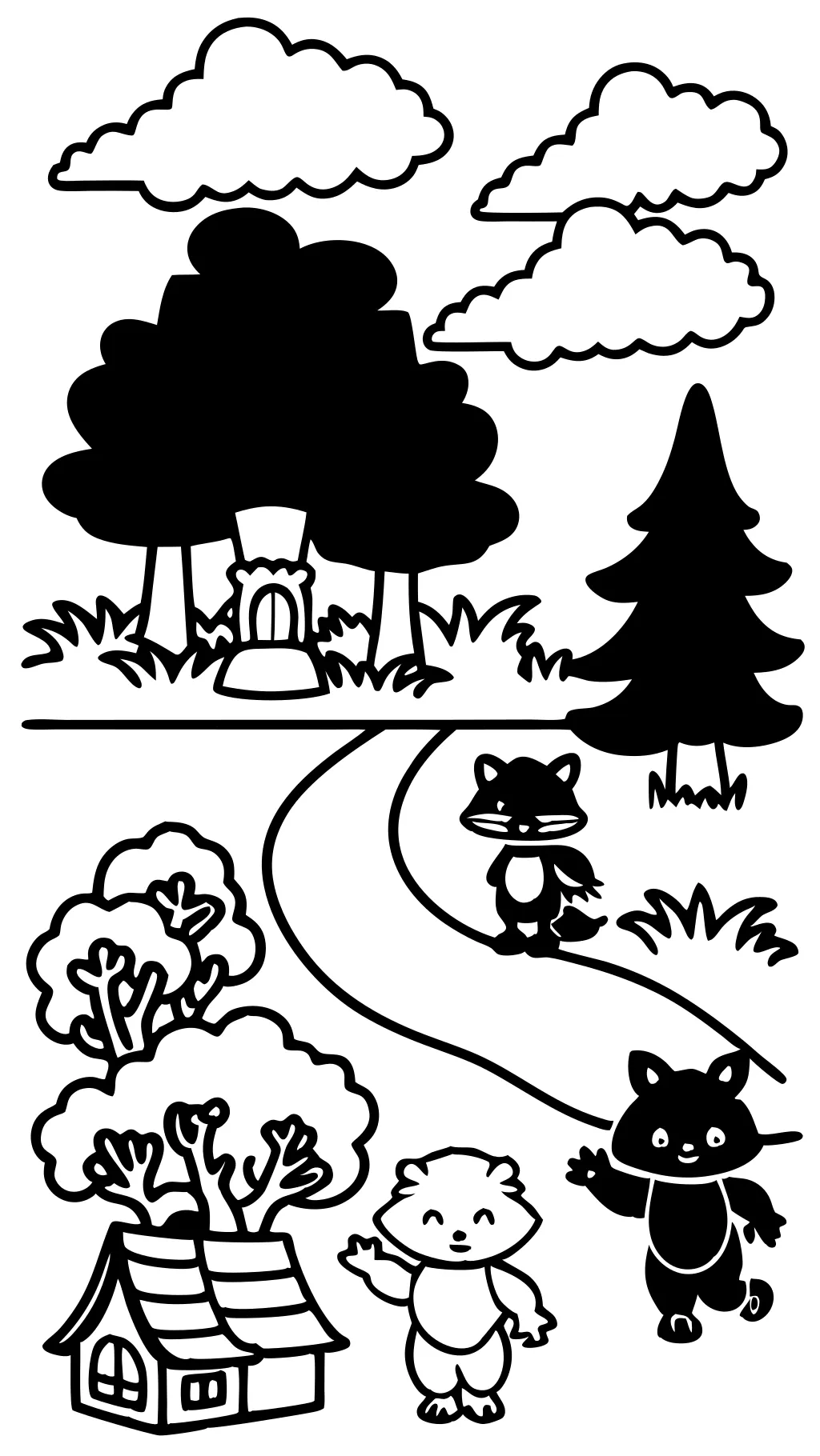 shadow coloring pages